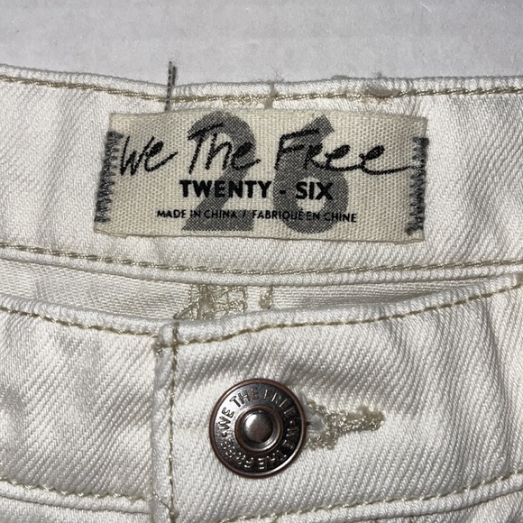 We the Free by Free People White Raw Hem Mid Rise Jean Mini Skirt - Picture 7 of 14